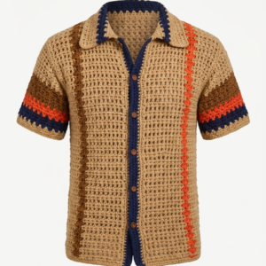 crotchet polo shirt